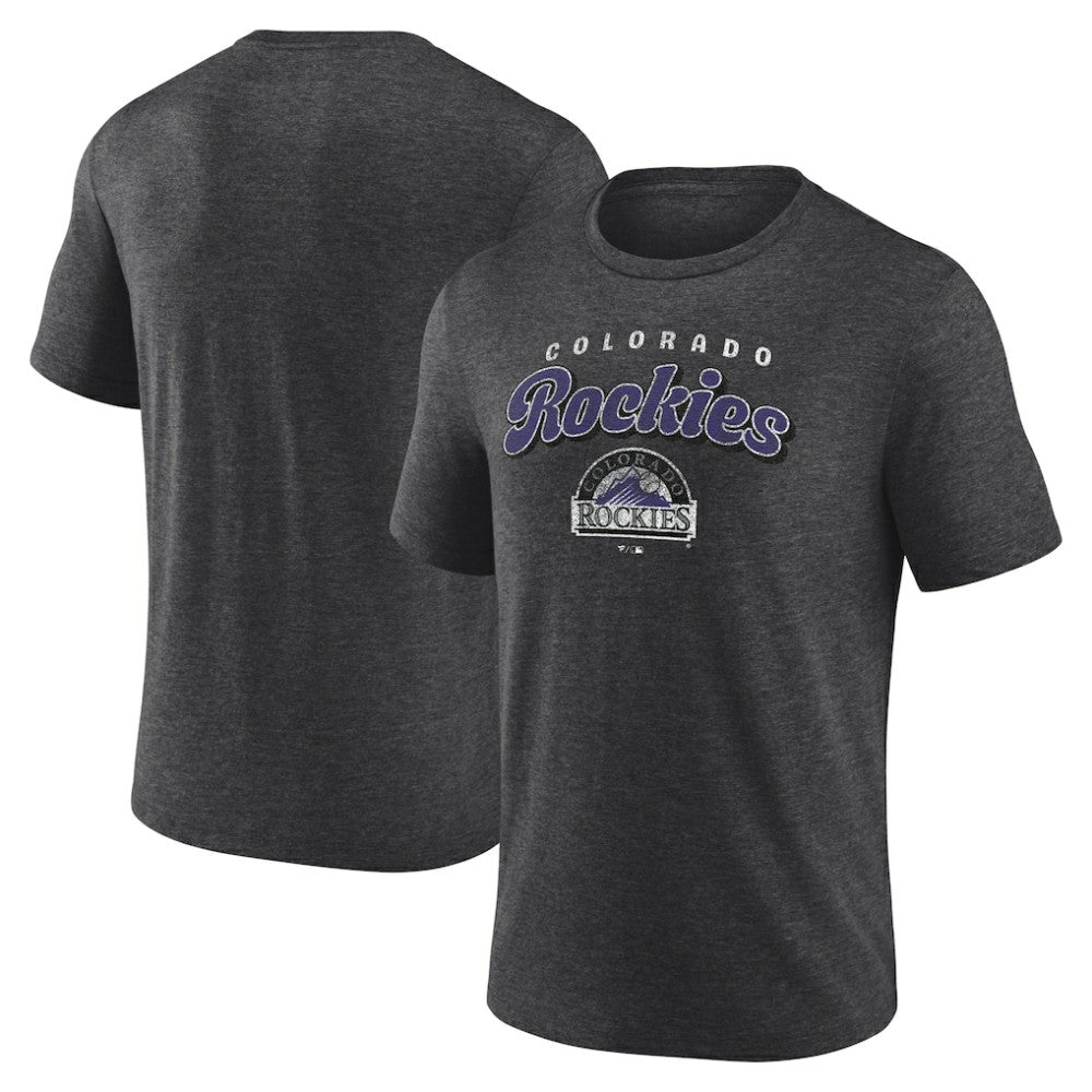 Colorado Rockies Wonderment Tri-Blend T-Shirt - Charcoal T-shirts
