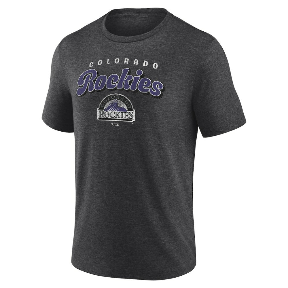 Colorado Rockies Wonderment Tri-Blend T-Shirt - Charcoal T-shirts