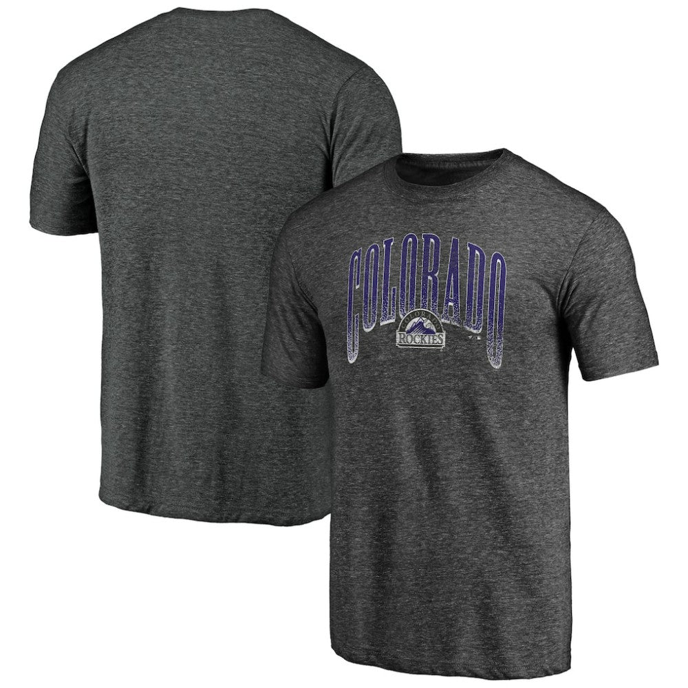 Colorado Rockies Line Corps Tri-Blend T-Shirt - Charcoal T-shirts