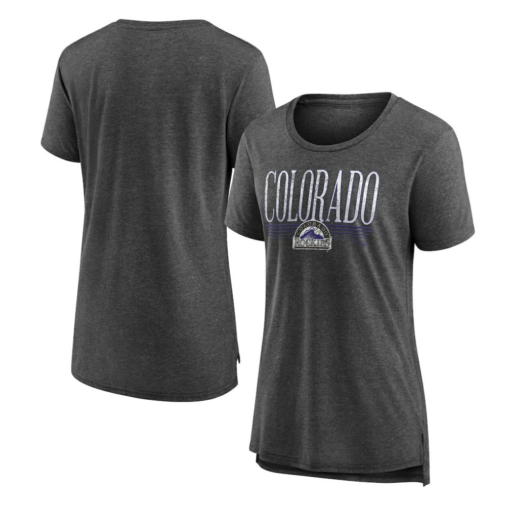 Colorado Rockies Women's Toppler Tri-Blend T-Shirt - Gray T-shirts