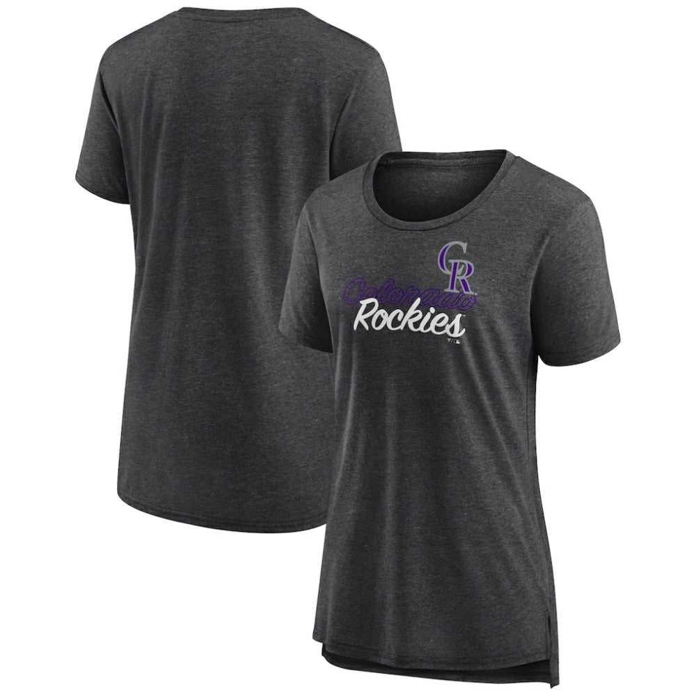 Colorado Rockies Women's Practice Time Tri-Blend T-Shirt - Gray T-shirts