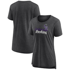 Colorado Rockies Women's Practice Time Tri-Blend T-Shirt - Gray T-shirts