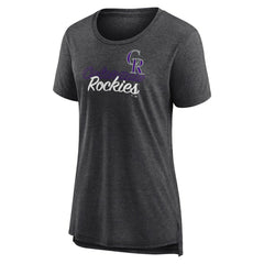 Colorado Rockies Women's Practice Time Tri-Blend T-Shirt - Gray T-shirts