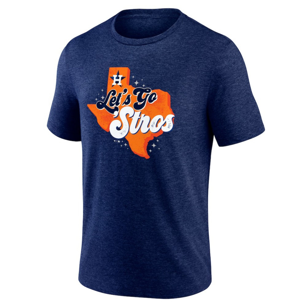 Houston Astros Scripty Tri-Blend T-Shirt - Navy T-shirts