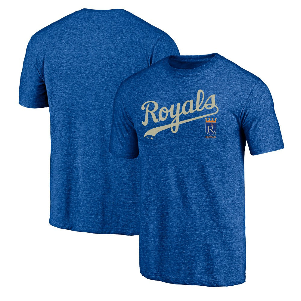 Kansas City Royals Cooperstown Series Sweep Tri-Blend T-Shirt - Royal T-shirts