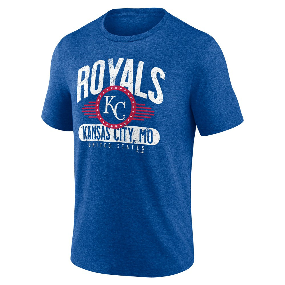 Kansas City Royals Badge of Honor Tri-Blend T-Shirt - Royal T-shirts