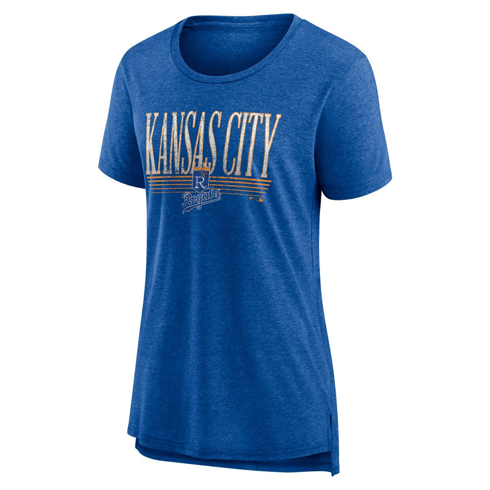Kansas City Royals Women's Toppler Tri-Blend T-Shirt - Royal T-shirts