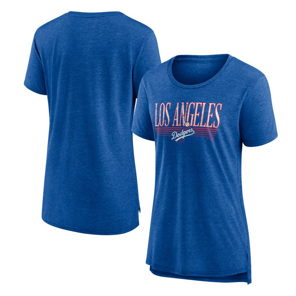 Los Angeles Dodgers Women's Toppler Tri-Blend T-Shirt - Royal T-shirts