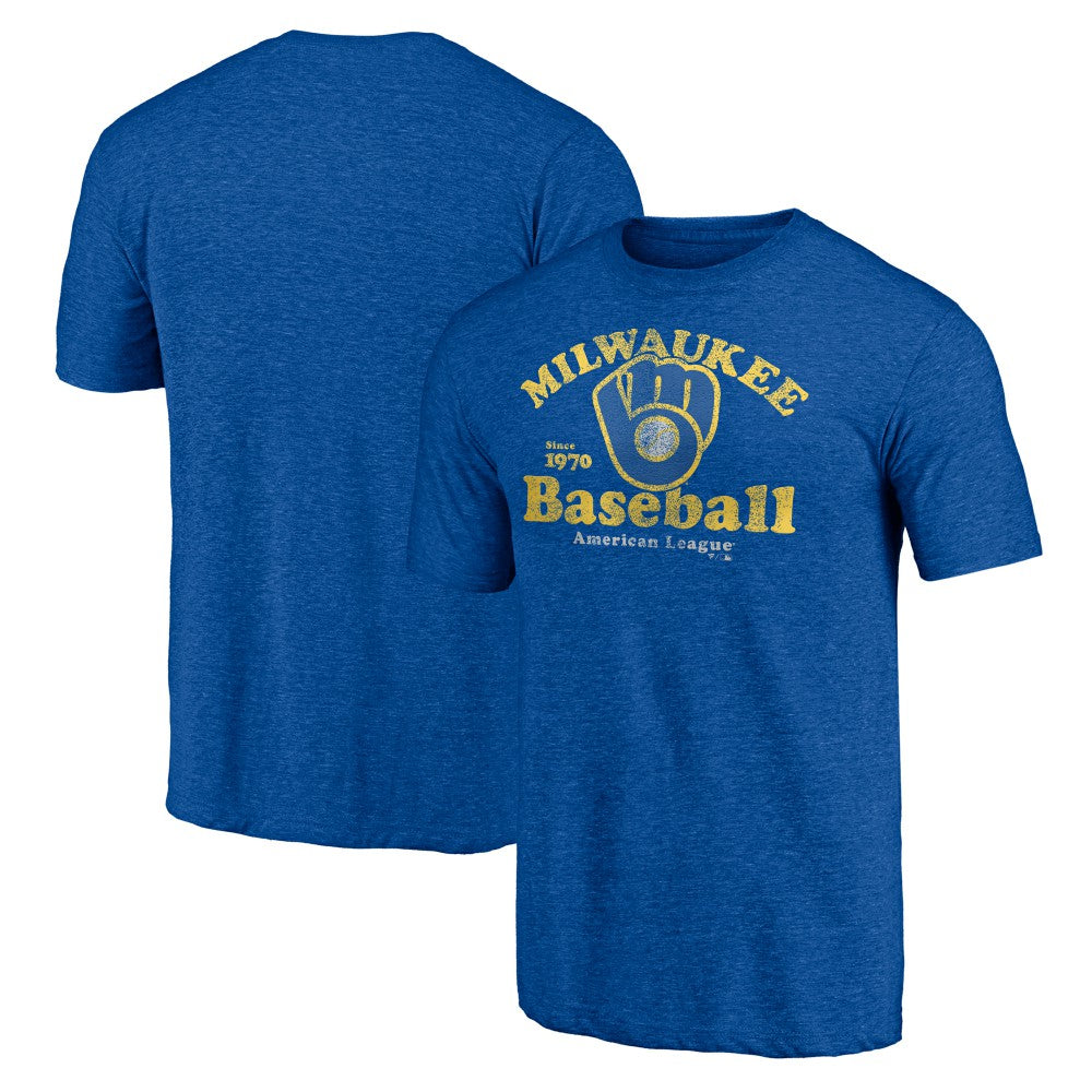 Milwaukee Brewers Our Game Tri-Blend T-Shirt - Royal T-shirts