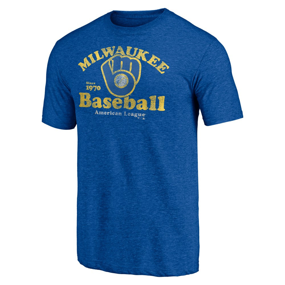 Milwaukee Brewers Our Game Tri-Blend T-Shirt - Royal T-shirts