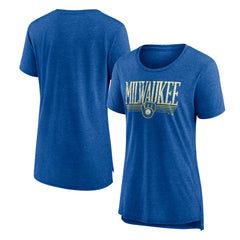 Milwaukee Brewers Women's Toppler Tri-Blend T-Shirt - Royal T-shirts
