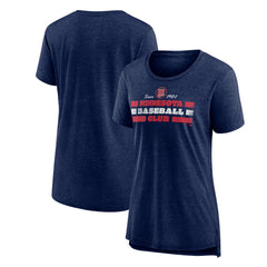 Minnesota Twins Women's Power Swing Tri-Blend T-Shirt - Navy T-shirts