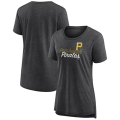 Pittsburgh Pirates Women's Practice Time Tri-Blend T-Shirt - Gray T-shirts