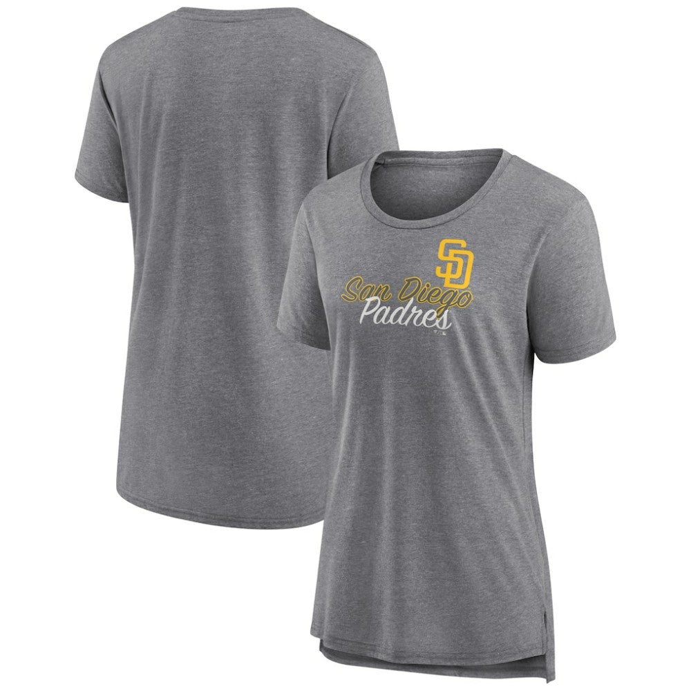 San Diego Padres Women's Practice Time Tri-Blend T-Shirt - Gray T-shirts