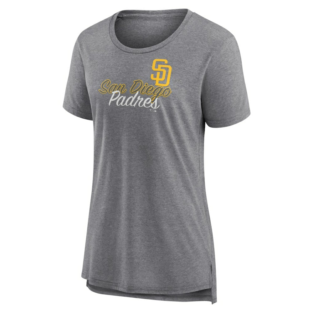 San Diego Padres Women's Practice Time Tri-Blend T-Shirt - Gray T-shirts