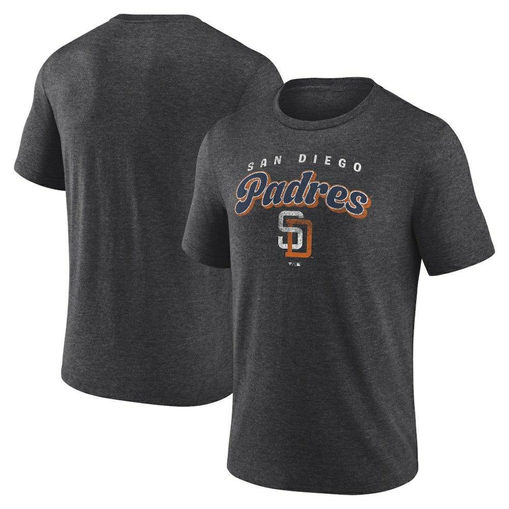 San Diego Padres Wonderment Tri-Blend T-Shirt - Charcoal T-shirts