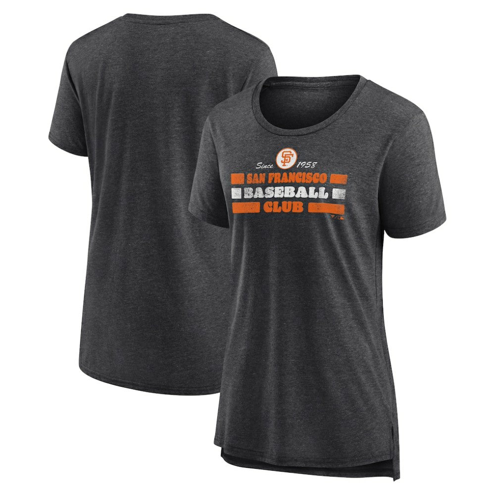 San Francisco Giants Women's Power Swing Tri-Blend T-Shirt - Gray T-shirts