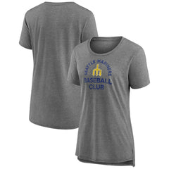 Seattle Mariners Women's Selected First Tri-Blend T-Shirt - Gray T-shirts