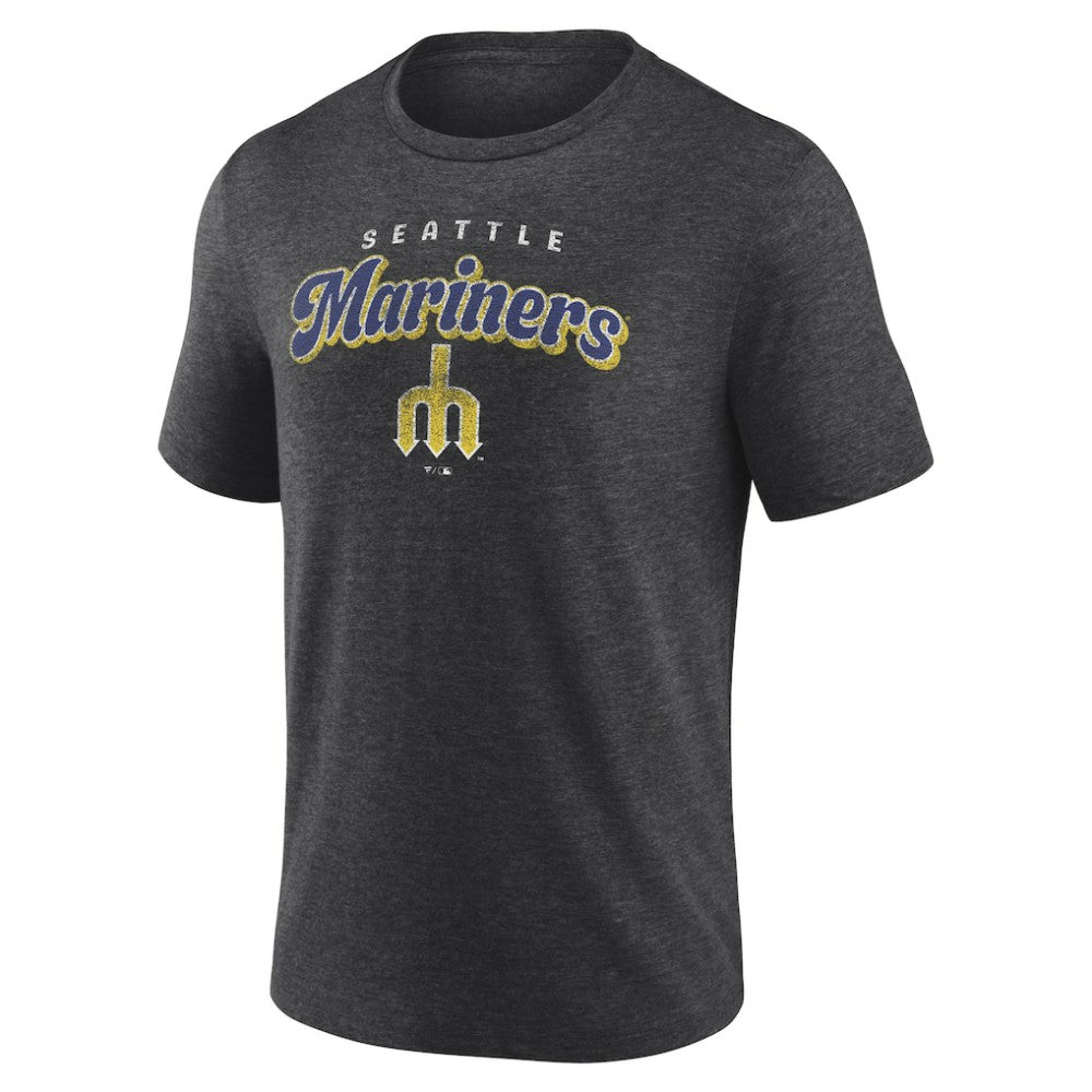Seattle Mariners Wonderment Tri-Blend T-Shirt - Charcoal T-shirts
