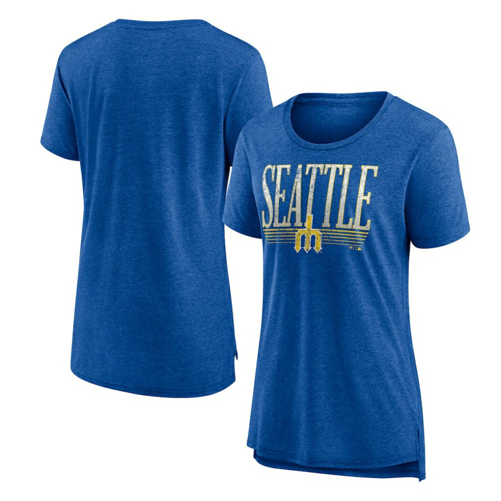Seattle Mariners Women's Toppler Tri-Blend T-Shirt - Royal T-shirts