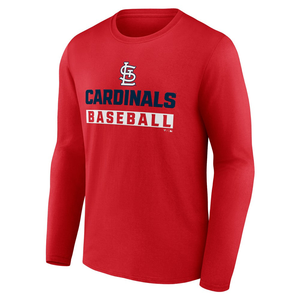St. Louis Cardinals Let's Go Long Sleeve T-Shirt - Red T-shirts