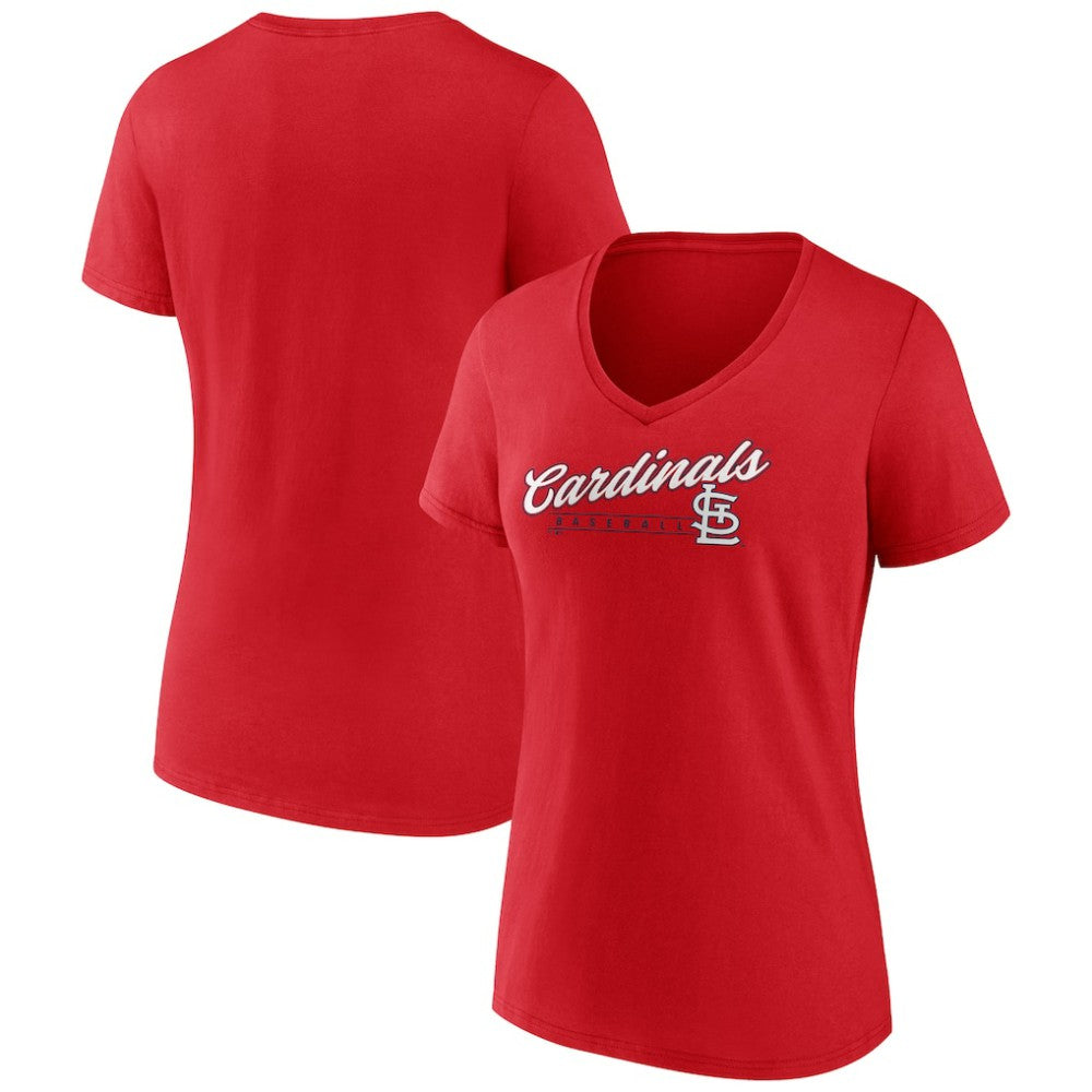 St. Louis Cardinals Women's One And Only V-Neck T-Shirt - Red T-shirts