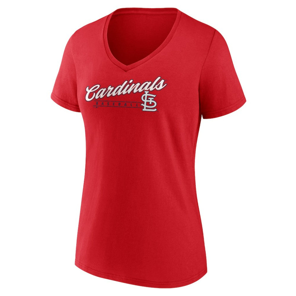 St. Louis Cardinals Women's One And Only V-Neck T-Shirt - Red T-shirts