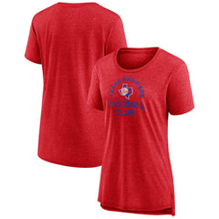 Texas Rangers Women's Selected First Tri-Blend T-Shirt - Red T-shirts