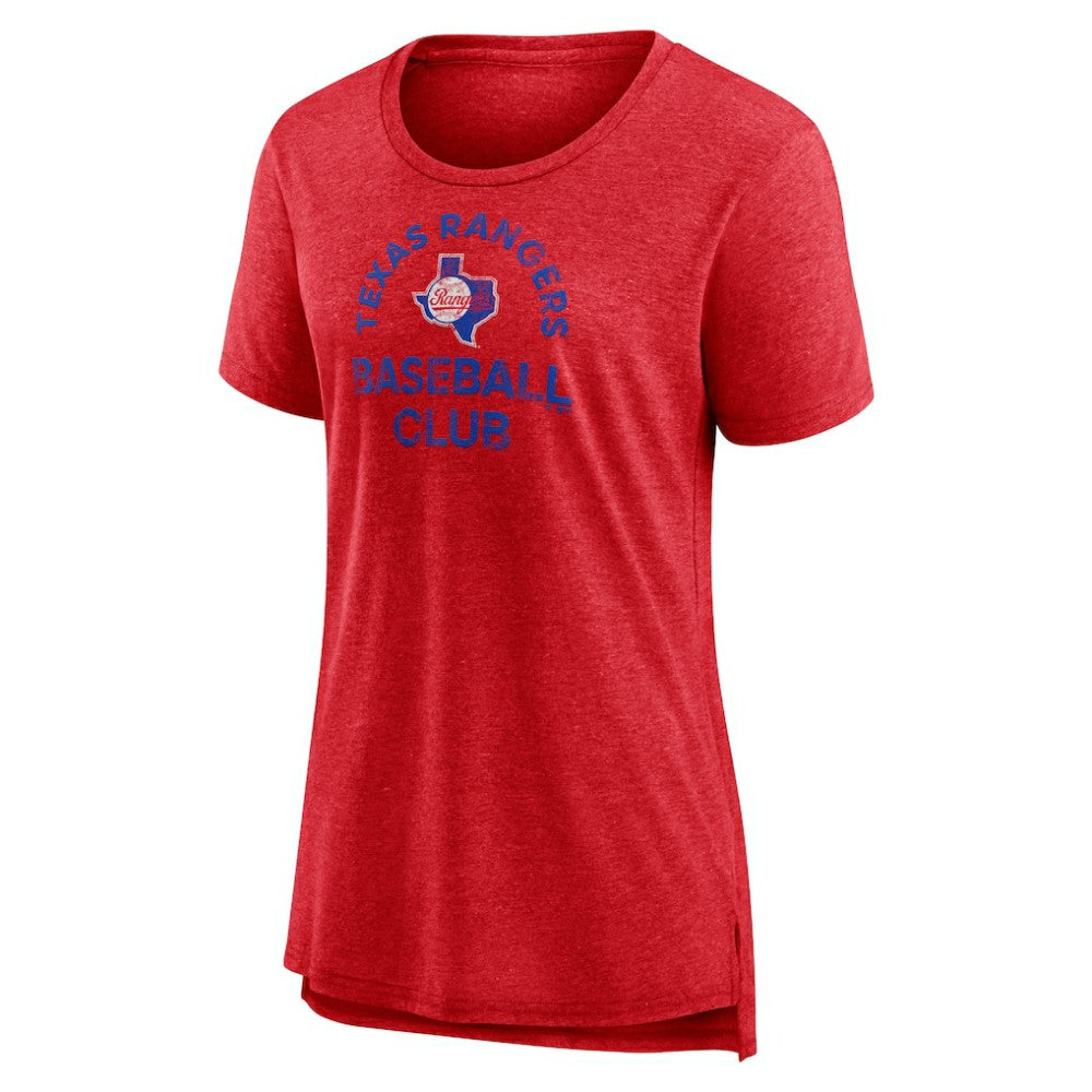 Texas Rangers Women's Selected First Tri-Blend T-Shirt - Red T-shirts