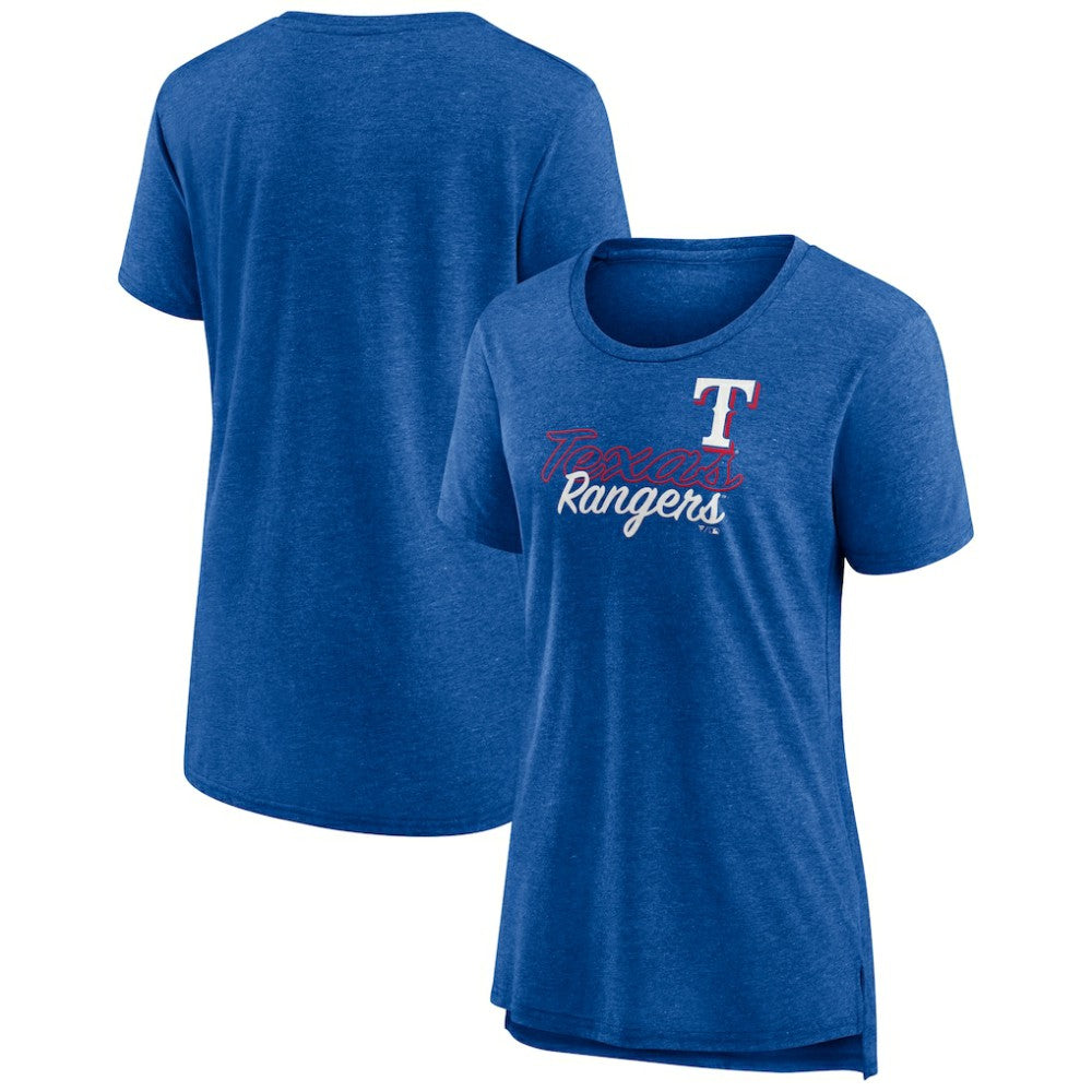 Texas Rangers Women's Practice Time Tri-Blend T-Shirt - Royal T-shirts