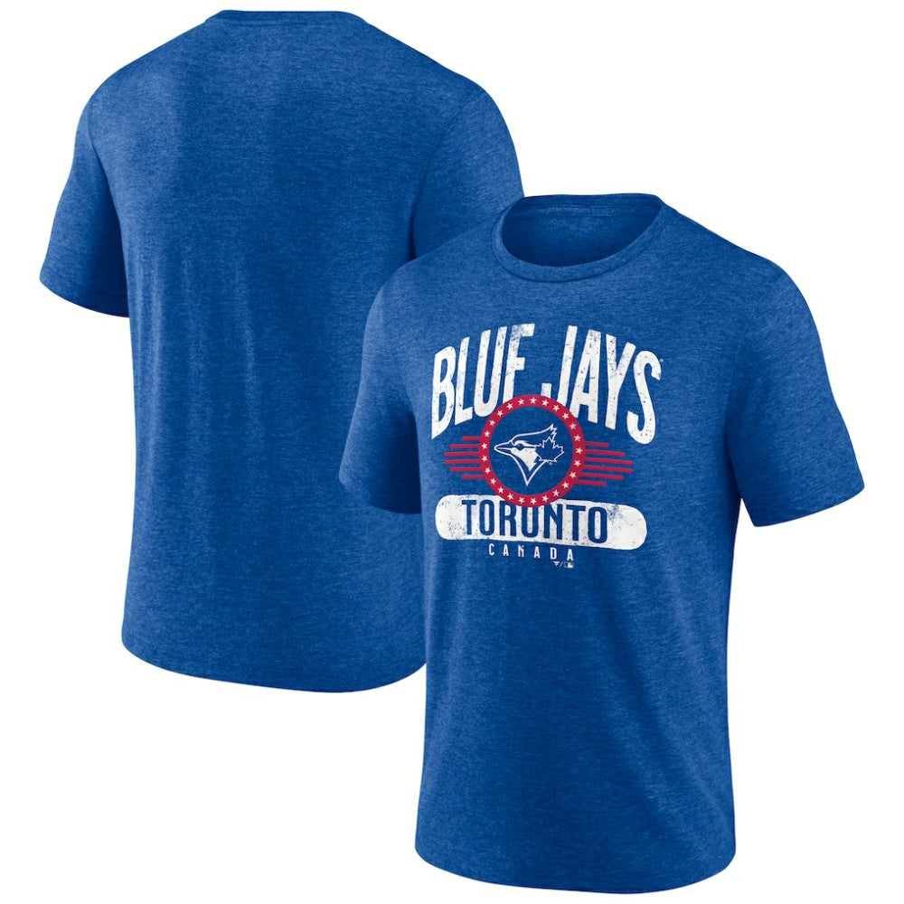 Toronto Blue Jays Badge of Honor Tri-Blend T-Shirt - Royal T-shirts