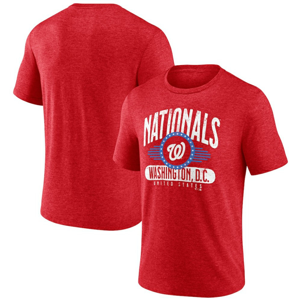 Washington Nationals Badge of Honor Tri-Blend T-Shirt - Red T-shirts