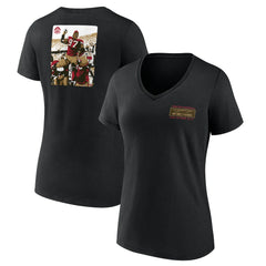 Bryant Young San Francisco 49ers Women's Hall of Fame V-Neck T-Shirt - Black T-shirts
