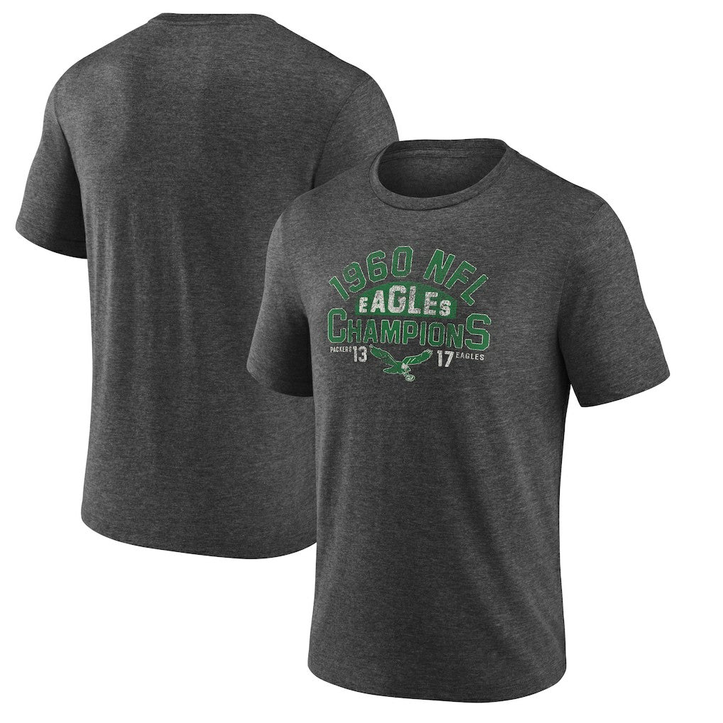 Philadelphia Eagles Old Fashioned Tri-Blend T-Shirt - Charcoal T-shirts