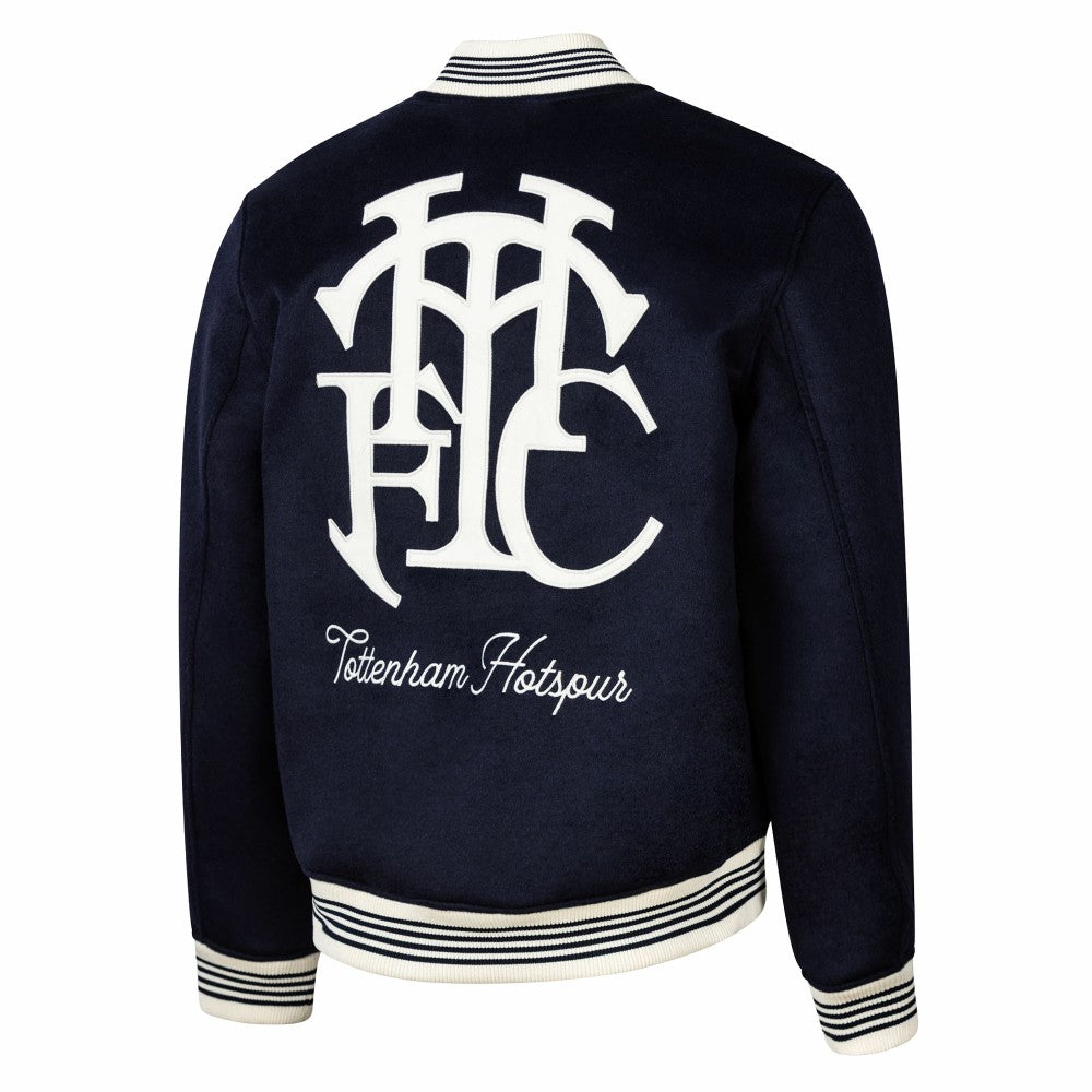 Tottenham Hotspur Sport Design Sweden Free Kick Wool Varsity Jacket Navy