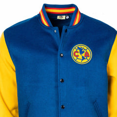 Club America Sport Design Sweden Free Kick Wool Varsity Jacket Royal