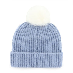 Dallas Cowboys '47 Women's Mellow Cuffed Knit Hat with Pom - Light Blue Hats