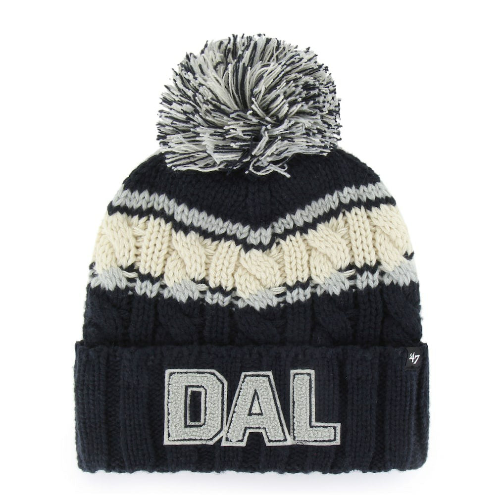 Dallas Cowboys '47 Women's Emma Cuffed Knit Hat with Pom - Navy Hats