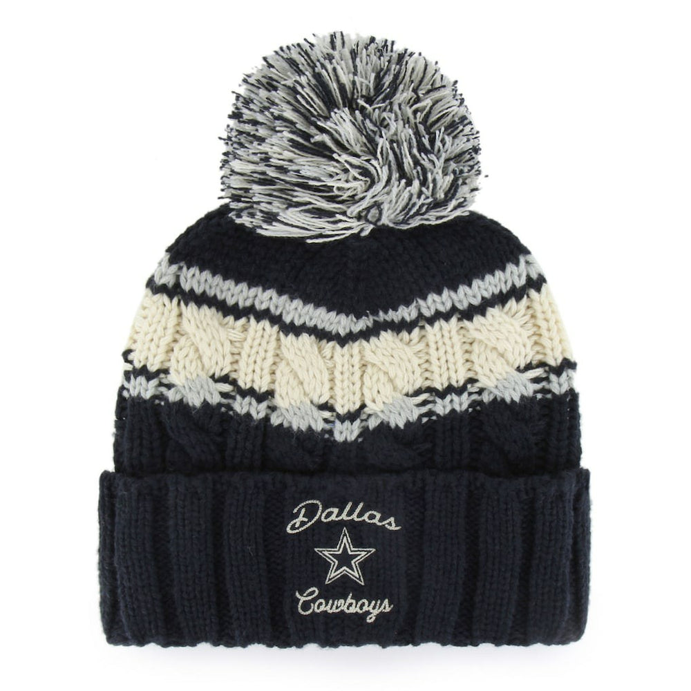 Dallas Cowboys '47 Women's Emma Cuffed Knit Hat with Pom - Navy Hats