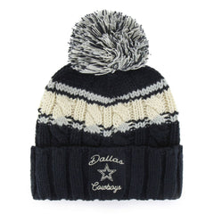 Dallas Cowboys '47 Women's Emma Cuffed Knit Hat with Pom - Navy Hats