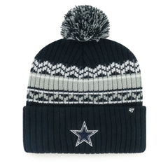 Dallas Cowboys '47 Youth Polar Vortex Cuffed Knit Hat with Pom - Navy Hats