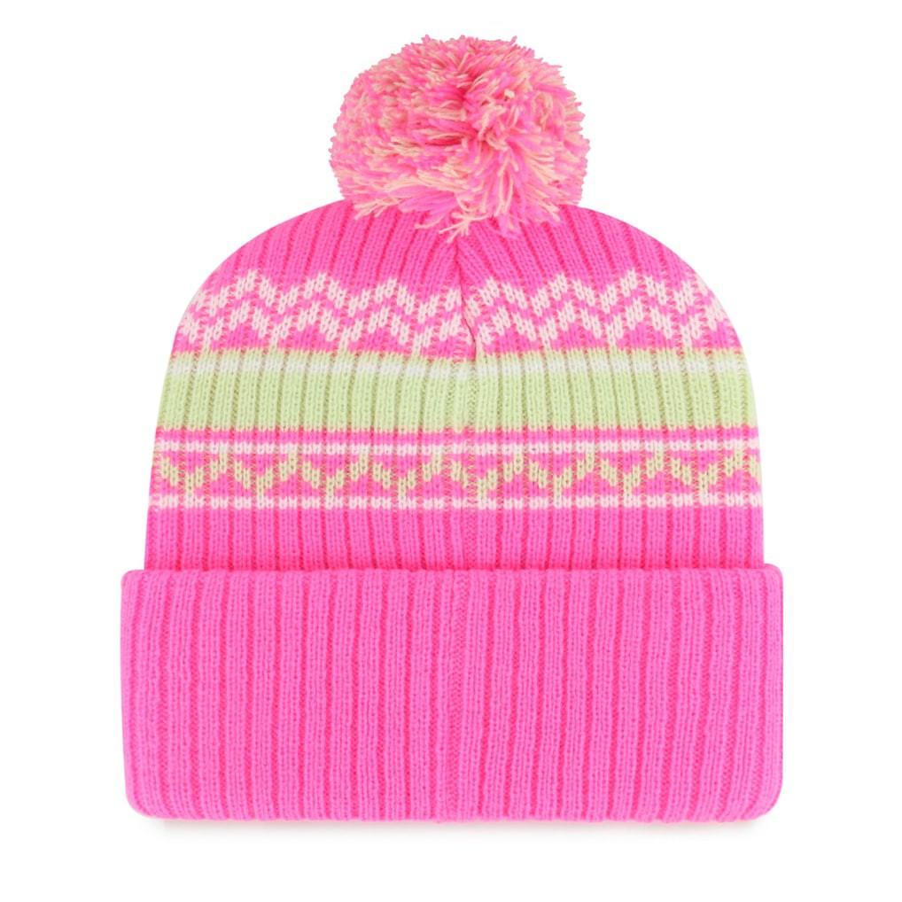 Dallas Cowboys '47 Girls Youth Polar Vortex Cuffed Knit Hat with Pom - Pink Hats