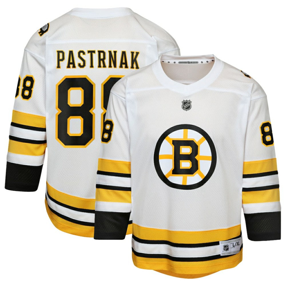 David Pastrnak Boston Bruins Youth Home Replica Player Jersey - White | US 202588593