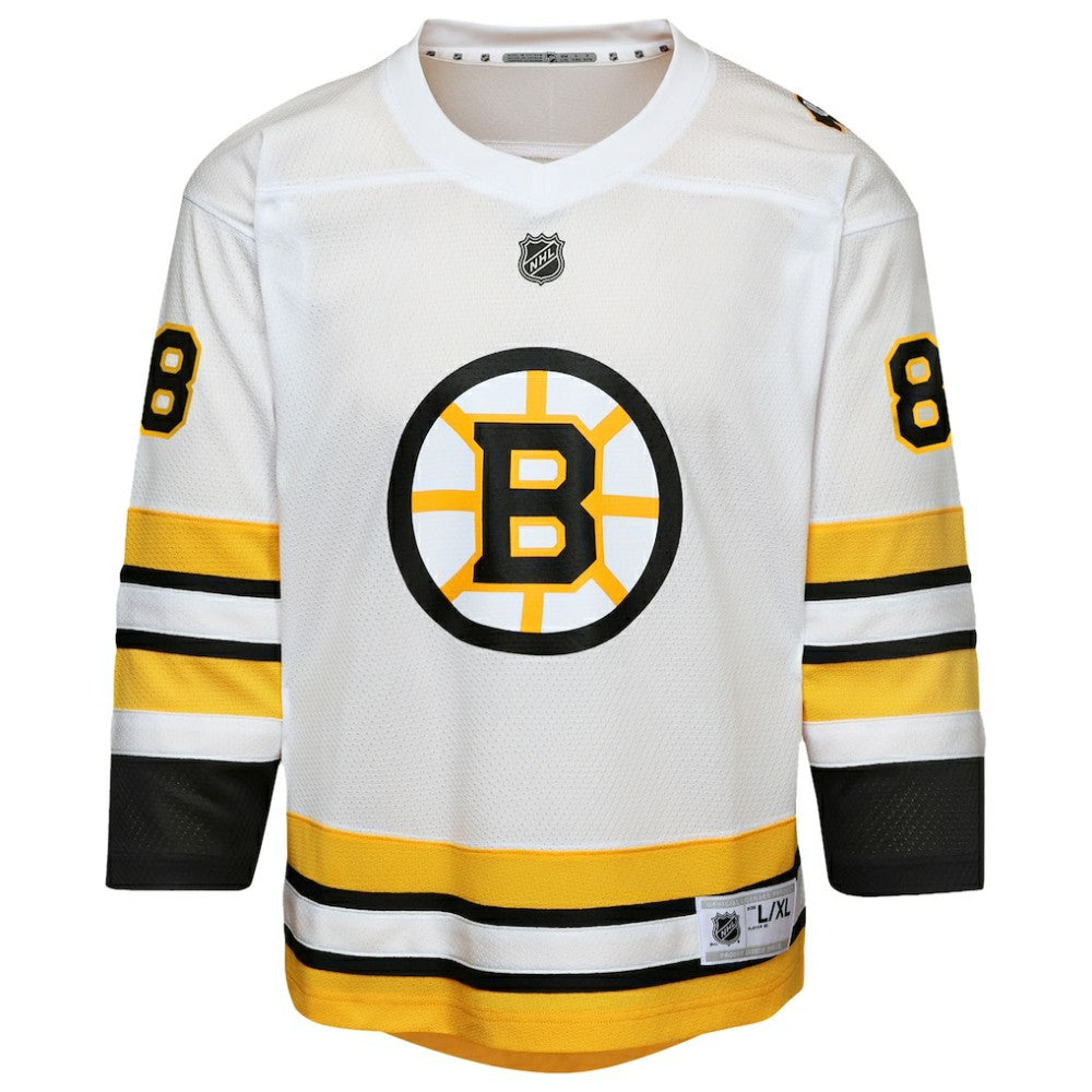 David Pastrnak Boston Bruins Youth Home Replica Player Jersey - White | US 202588593