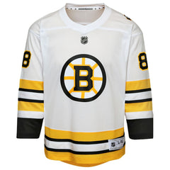 David Pastrnak Boston Bruins Youth Home Replica Player Jersey - White | US 202588593