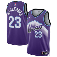 Lauri Markkanen Utah Jazz Unisex Swingman Jersey Icon Edition Purple - Nike