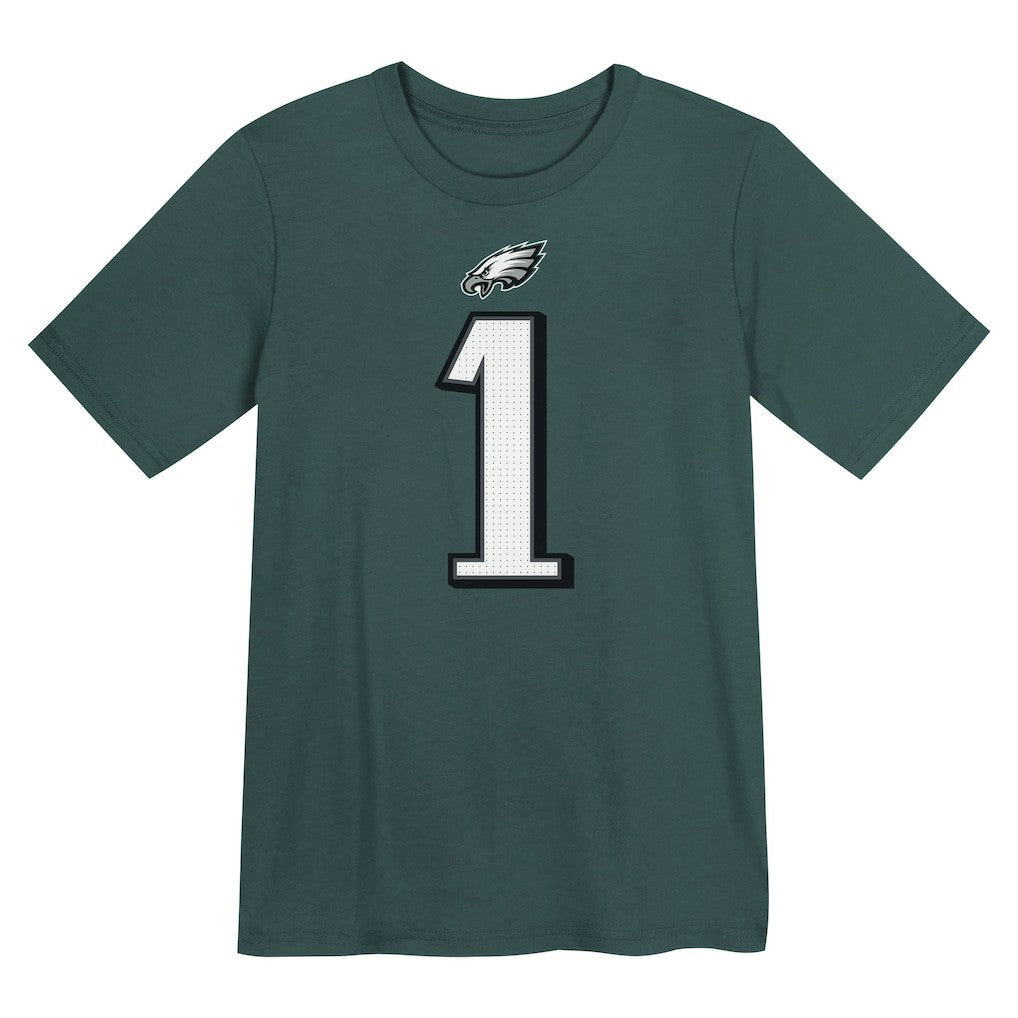 Jalen Hurts Philadelphia Eagles Preschool Player Name & Number T-Shirt - Midnight Green T-shirts