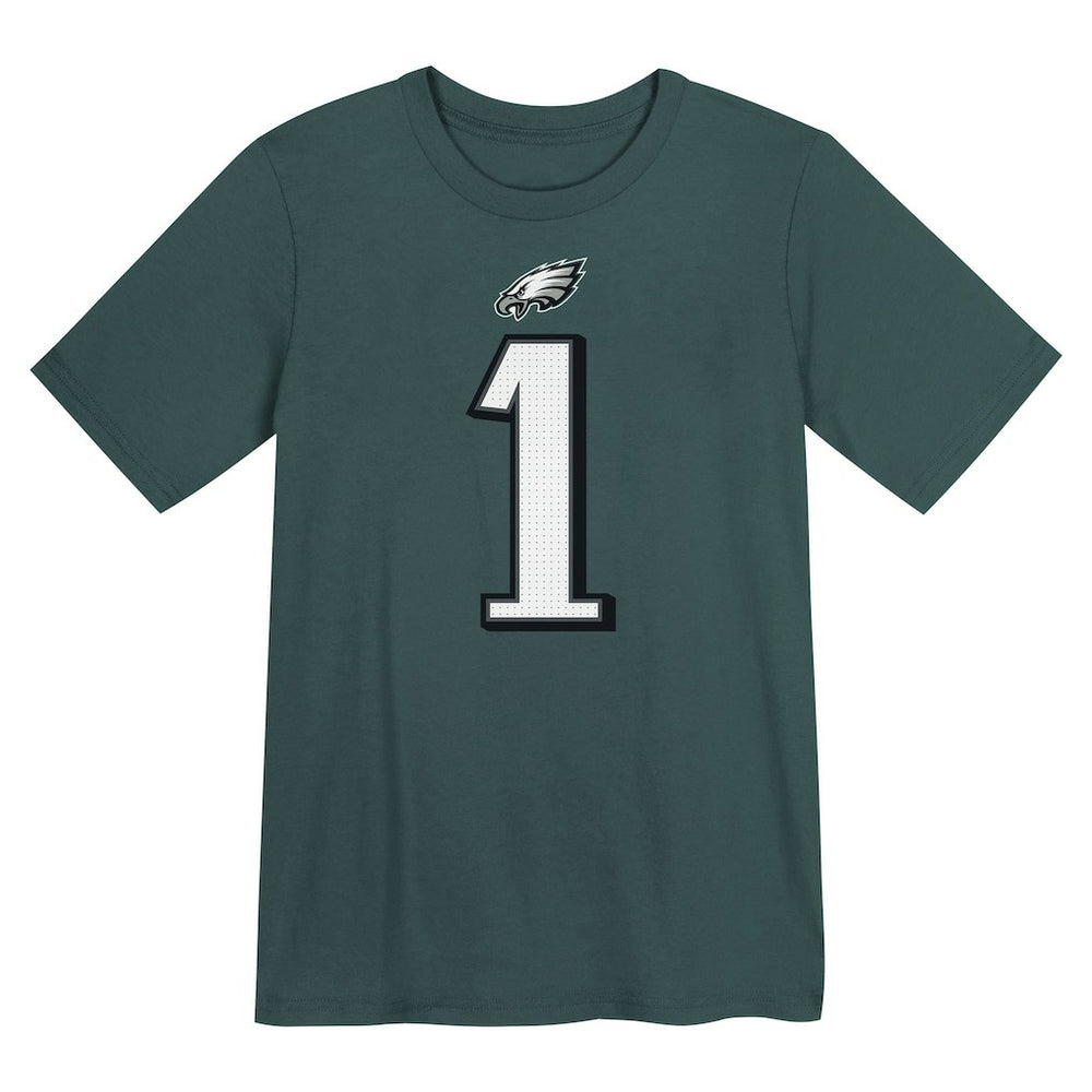 Jalen Hurts Philadelphia Eagles Preschool Player Name & Number T-Shirt - Midnight Green T-shirts
