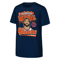 Jalen Brunson New York Knicks Outerstuff Youth Baller T-Shirt Navy outlet