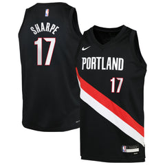 Shaedon Sharpe Portland Trail Blazers Youth Icon Edition Swingman Jersey Black - Nike